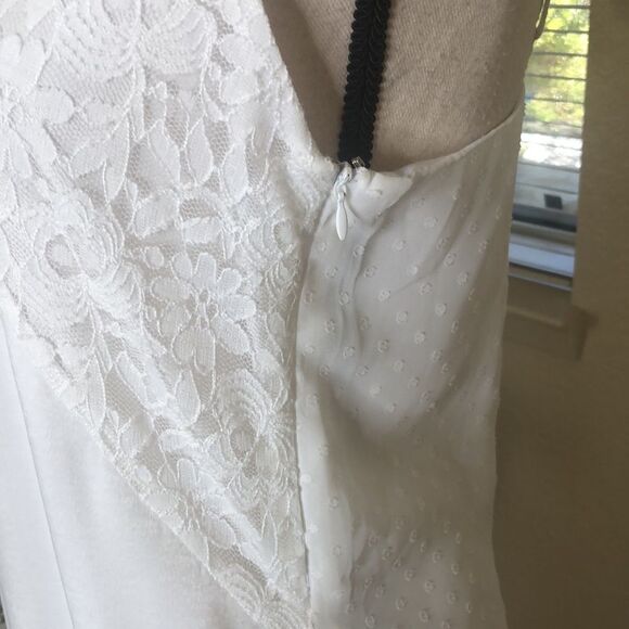 NEW Storia White Ruffled Tiered Slip Dress Sz S NWT Soft Girl, Romantic, Y2K - Picture 5 of 13
